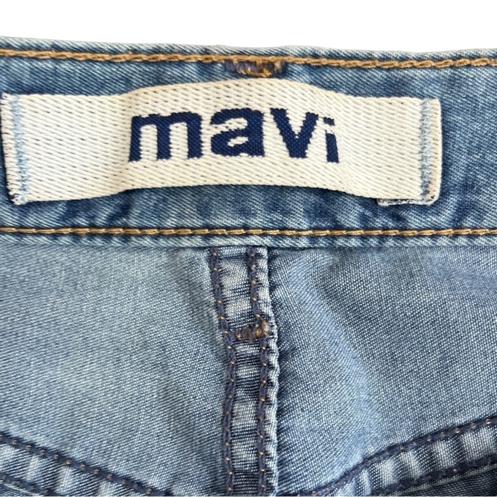 Mavi Jeans Soft Chambray High Waist Straight Leg Pants Womens Size 30 Blue - Picture 6 of 7